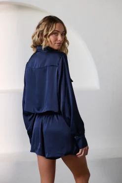 Kat The Label Gracie Shirt Short Set Ink | Sleep Sets