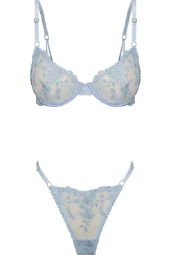 Kat The Label Nicolette Thong Set Cornflower | Something Blue | Underwire Sets